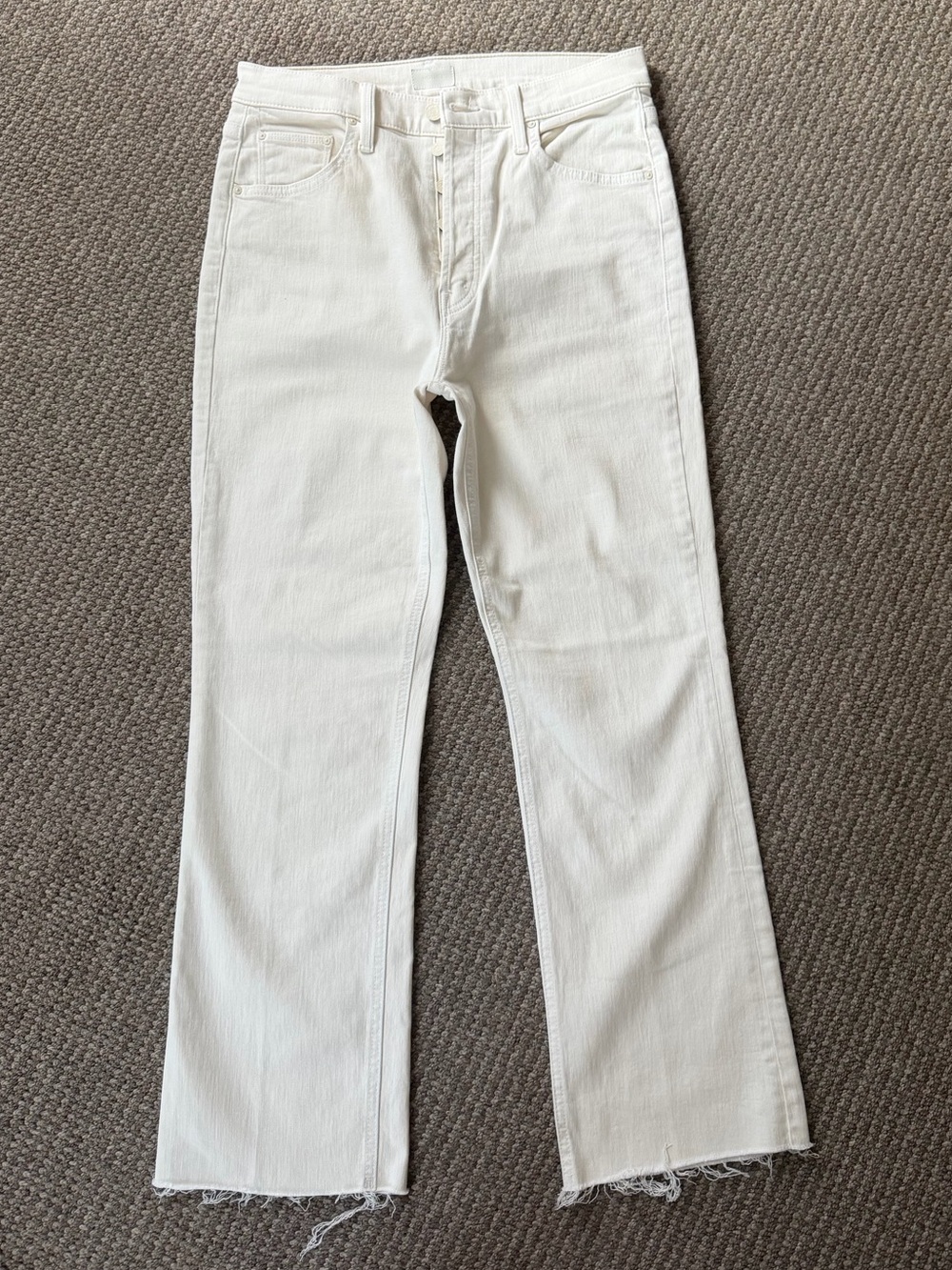 MOTHER The Tripper Ankle Fray Jeans in Play Date - size 30